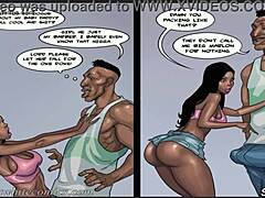 一个拥有天然乳房的黑人熟女在女声漫画中欺骗她的新乔丹