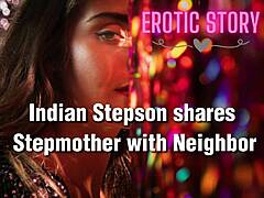 继子和邻居在印度色情片中探索禁忌性行为